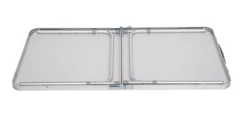 Imagen 7 de 7 de Mesa Plegable Blanca Transportable Lavable Camping 120x60cm