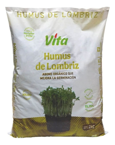 Abono Humus De Lombriz 2 Kg Full