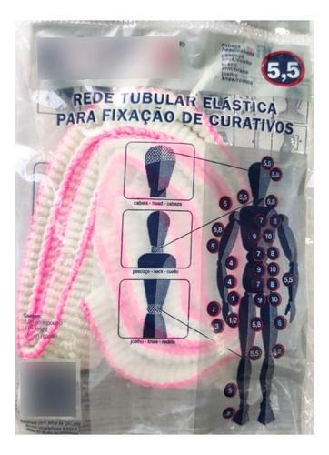 Rede Tubular Elástica 5,5 P/ Curativo 33mm 1 Metro - Poolfix