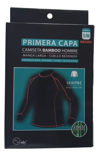 Imagen 5 de 5 de Pack 3 Polera Primera Capa Bambú Fibra Natural Hombre