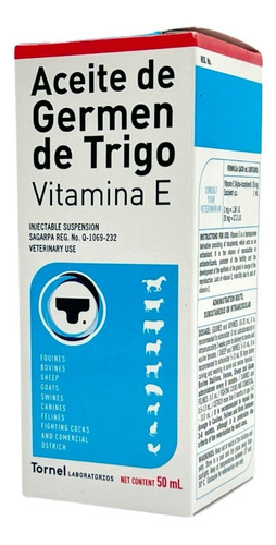 Aceite De Germen De Trigo Tornel Vitamina E 50 Ml Inyectable