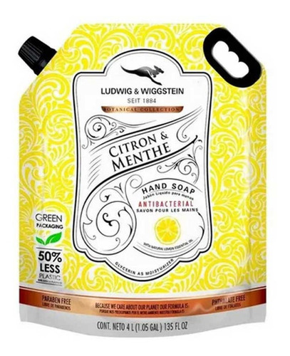 Jabón Líquido Para Manos Ludwig & Wiggstein Botanical 4 Pzas