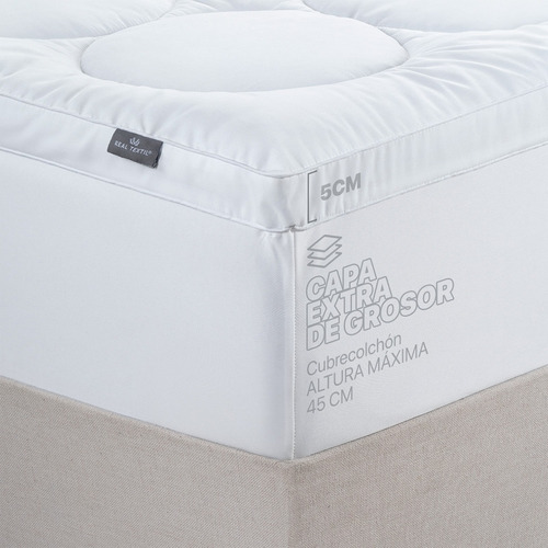 Protector Cubre Colchón Acolchado Queen Size Real Textil