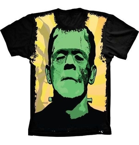 Camiseta Estilosa 3d Fullprint Frankenstein