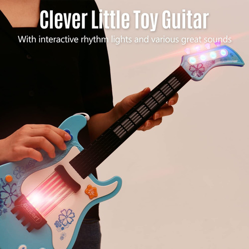 Guitarra Pequeña Para Niños Con Luces Y Sonidos Rítmicos