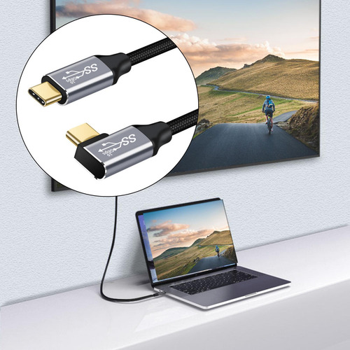 2 Piezas De Cable Usb-c A Usb-c Sincronización De Datos De