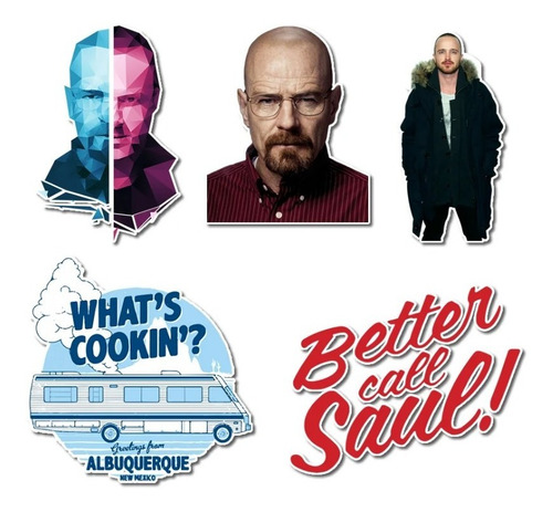 Imagen 3 de 5 de Pack De 20 Stickers De Breaking Bad Para Tu Notebook (p002)