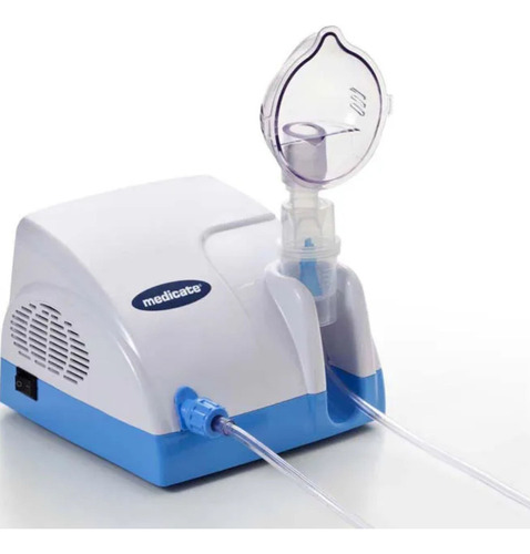 Nebulizador compressor Medicate MD1000 Turbo branco e azul 127V/220V