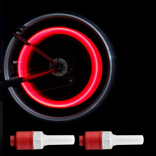 Luz Led Para Tapa De Válvula De Neumático, 2 Uds., Rojo
