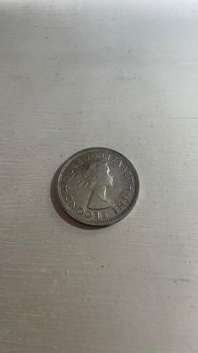 Rhodesia Sur 1 Corona 1953 De Plata Reina Elizabeth Ii