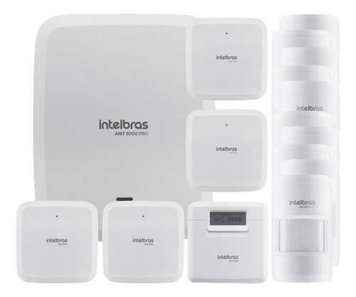 Kit Alarme Wi-fi Amt 8000 Pro Sensor Presença Repetidor 2 Km
