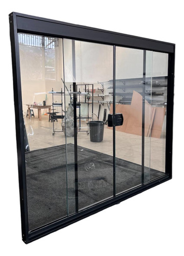 Janela Blindex Vidro 8mm Montada 1,50 L X 1,00 A Cor Preto