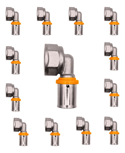 Joelho Pex 90 Femea Para Gas 1/2 X 16 Mm Kit Com 30 Pcs