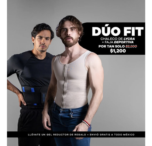 Chaleco Reductor Con Una Faja Deportiva De Regalo Beige M