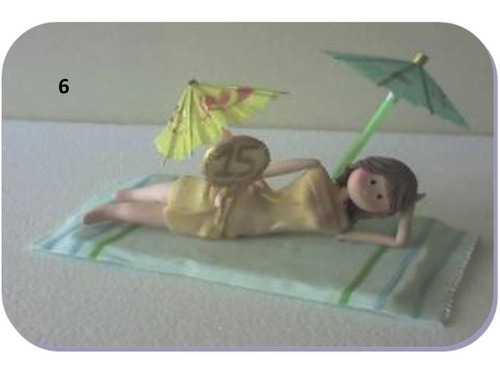 Tope De Tortas,quinceañeras De 15 Cm Hechas En Masa Flexible