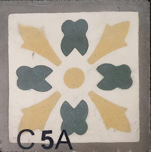Toseto Calcareo Decorado Artesanal. Entorno. 5a (10x10 Cm.)