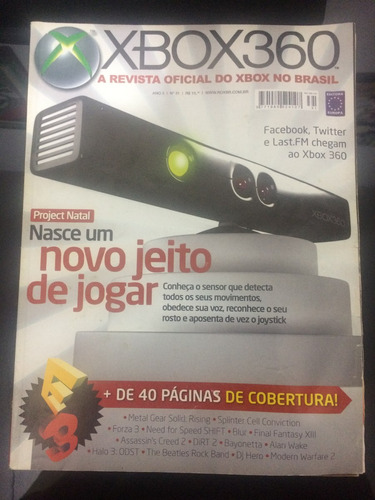 Revista Xbox 360 N° 31 Novo Jeito De Jogar + Dicas Raridade