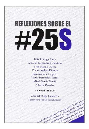 Libro Reflexiones Sobre El 25 S De Varios Manuscritos