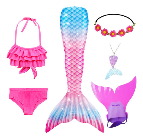 Añadir Traje De Baño Con Forma De Cola De Sirena Para Niños Con Forma De Cola De Sirena