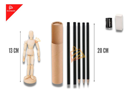 Imagen 4 de 9 de Kit Profesional De Dibujo Cuaderno Boceto Lapices Carbon
