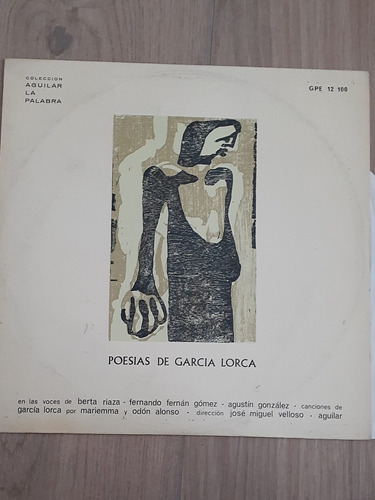 Poesías De García Lorca - Aguilar - Con Librito Vinilo Lp