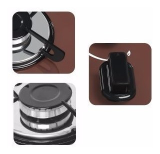 Fogão Cooktop 4 Bocas Ultrachama Marrom Chamalux + Brinde!!!