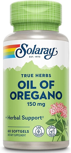 Aceite De Oregano 60cap Solaray - Unidad a $2398