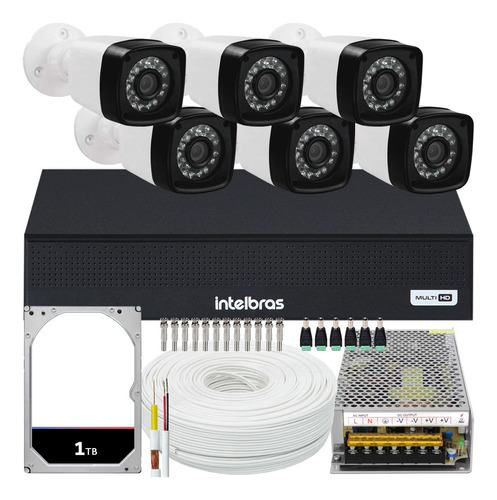 Kit 6 Cameras Seguranca Full Hd 10 A Dvr Intelbras 1008 1 Tb