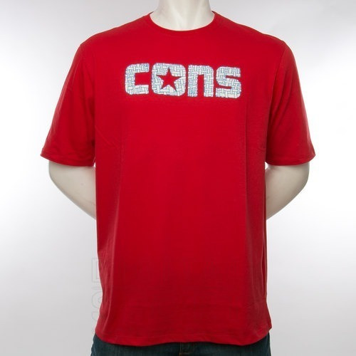 Remera Converse Modelo Cable Logo Tee Rojo Nueva Coleccion