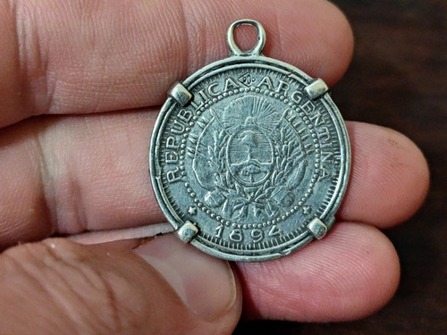 Medalla Monetaria De Plata Dos Centavos 1894 (Usado)