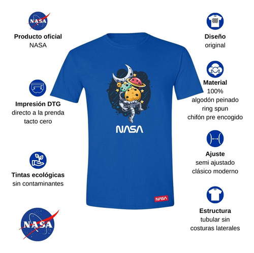 Playera Hombre Nasa Astronauta 704