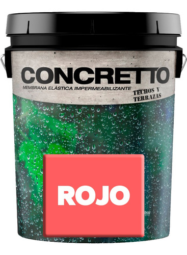 Membrana Liquida Para Techos Y Terrazas Concretto 24kgs Roja