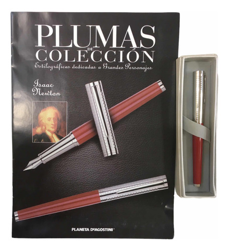Plumas De Colección  Isaac Newton Con Revista