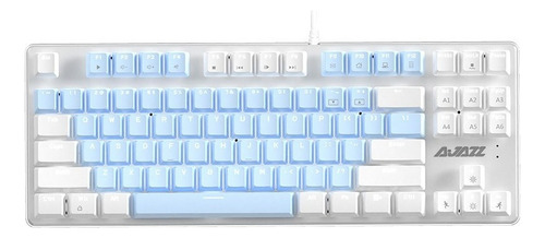 Teclado Mecánico Blanco/azul Switch Red- Ajazz Ak40 Color del teclado Blanco