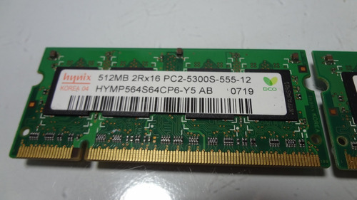 Memórias 512mb Ddr2 Notebook Dell Latitude 131l Original (Usado)