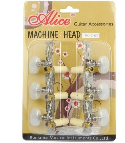 Alice Aod-018c Maquinaria Guitarra Clásica Niquel Cdas Nylon