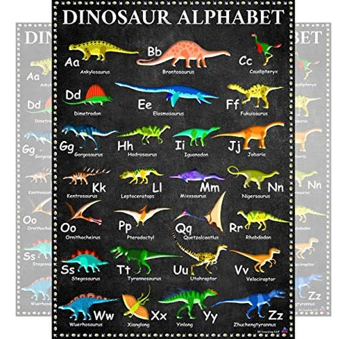 Dinosaur Alphabet Chart, To Z Dinosaur Names - Laminate...