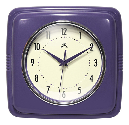 Infinity Instruments - Reloj De Pared Retro Cuadrado Silenci