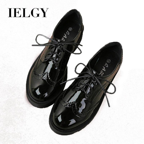 Ielgy Puntera Redonda Casual Mujer Zapatos Moda Tacón Bajo