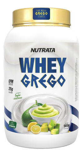 Suplemento em pó Nutrata  Grego Whey Grego whey proteins Whey Grego sabor  creme de abacate em pote de 900mL