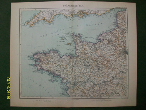 Mapa  Francia Costa Del Canal De La Mancha Publicado En 1911