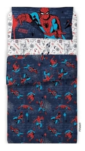 Juego De Sabanas Spiderman Hombre Araña 1 1/2 Piñata