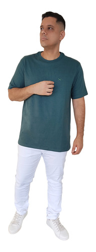 Camiseta Hering Masculina Algodão Bordado Verde 4fefwl1en