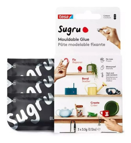 Adhesivo Moldeable Tesa Sugru 3x3.5gr Negro