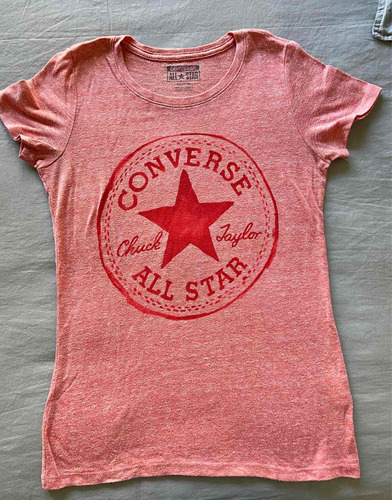 Remera Converse Rosa Mujer Talle Xs