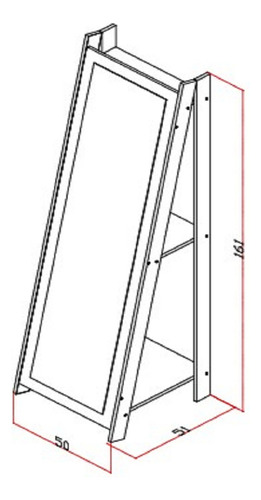 Espejo Vertical Bertolini RT 3083 Blanco
