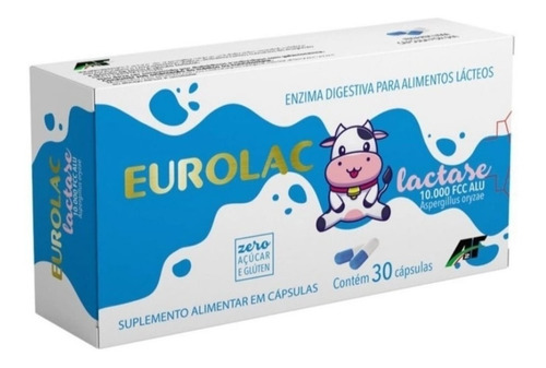 Eurolac Enzima Lactase 10.000 Fcc 30 Cápsulas 500mg 