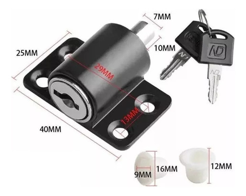 Seguro Ventana Corredera Antirrobo X5 Candados Con Llave
