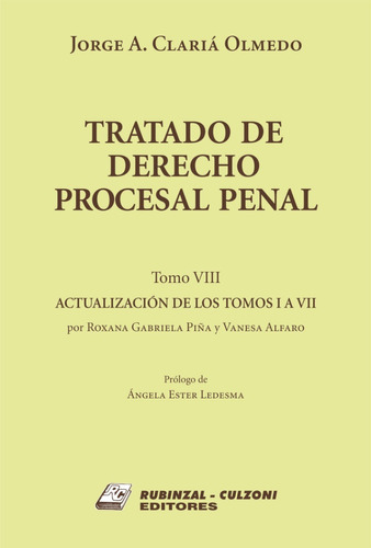 Tratado De Derecho Procesal Penal T 8  Clariá Olmedo