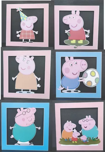 Casinha casa infantil mdf boneca Tema Peppa Pig com mini móveis